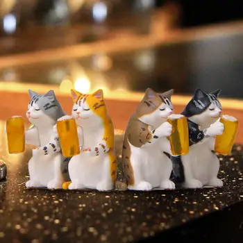 4buc Cat Figurine Desktop Decoratiuni de Colectie pentru Birou copii Copii