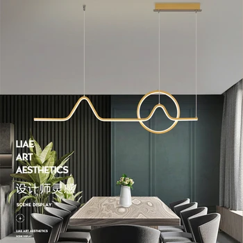Nordic Designer Led Simplu Candelabru De Aur Negru Living Dining Bucatarie Dormitor Pandantiv Decorațiuni Interioare De Iluminat Interior