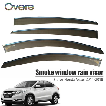 OVERE NOI 1Set Fum Fereastra Ploaie Vizor Pentru Honda Vezel 2014 2015 2016 2017 2018 Styling Aerisire Soare Deflectoare de Paza Accesorii