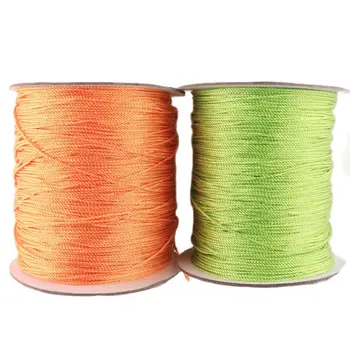 1,5 mm de Trei funii răsucite portocaliu/verde Poliester Hang tag sfori Textile de Casa Ambarcațiunile de Decorare cablul de Ambalaj Cadou șir de BRICOLAJ