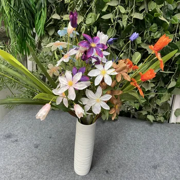 Clematis Flori De Ramură Acasă Aranjament Floral Artificial De Flori De Mătase Petrecere De Nunta De Decorare Flori False Plante