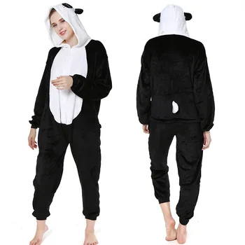 2019 Iarna Panda Pijamale Animale onesie Pijamale Kigurumi Femei Barbati Unisex pentru Adulti Flanela de noapte Seturi de haine de Acasă