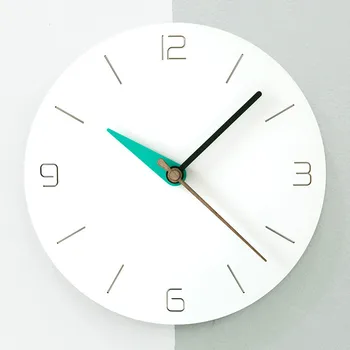 Ceas de perete din PVC de Lemn din Europa, Ceas DIY Moderne, Ceasuri de Perete Acasă Decorare Camera de zi Silent 12 inch