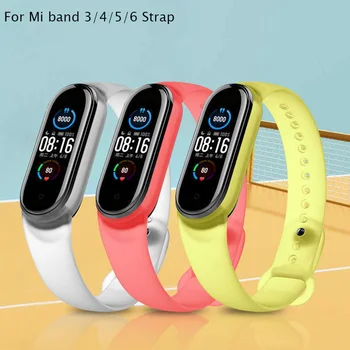Curea Pentru Xiaomi Miband 5 4 3 Anti-sudoare Colorate Watchband M6 Curea Silicon Pentru Xiaomi Mi Band 6 5 4 3 TPU Înlocuire Sport