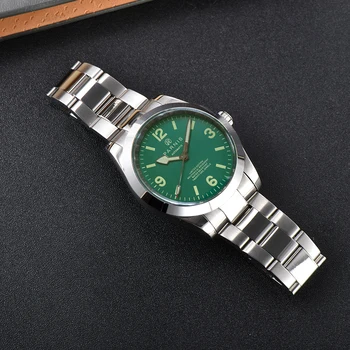 Moda Parnis 40mm Cadran Verde Mecanică Automată Ceasuri de Cristal Safir Sport Barbati Ceas reloj de hombre Omul Ceas Cutie-Cadou