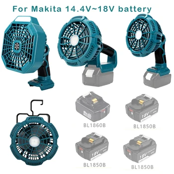 Ventilator Cu LED-uri de Lumină de Control de la Distanță în aer liber Camping Portabil cu Acumulator de Montare Ventilator Pentru Makita 18V Cârlig Rabatabil Pentru Makita în aer liber