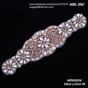 (30BUC)en-Gros de mână cu margele de cusut de cristal stras aplicatiile de fier pentru rochii de mireasa cercevea WDD0356