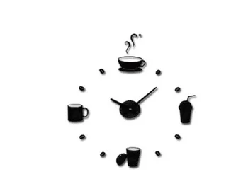 50PCS Cești de Cafea Bucătărie arta de perete 3d diy ceasuri de perete oglindă ceas ceasuri cu design modern decor acasă DIY decor autocolant