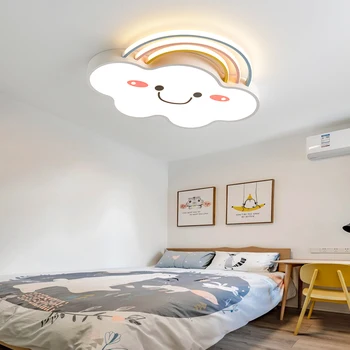 Modern scurtă dormitor pentru copii de colorat Nori de fier LED lampă de plafon home deco sala de mese acrilice lumina plafon