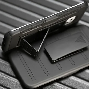 2-în-1 Stil Militar Curea Scadea Rezistenta Detasabila Armura Protectoare Jacheta Stand și Clip pentru Samsung S6 Edge Caz de Telefon