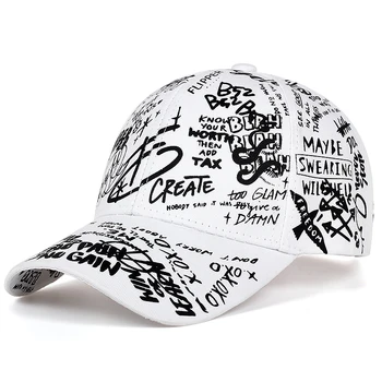 2021 Noua moda Graffiti imprimare sapca din bumbac Reglabila hip hop pălării de Primăvară-vară în aer liber de agrement pălărie Cuplu capac