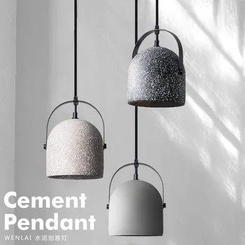 Nordic Creative Ciment Cablu Pandantiv Lumina Beton Umbră Agățat de Lumină pentru Restaurant Bar Cafenea Bar Lampa