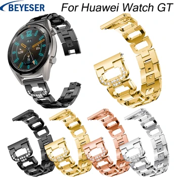 22mm Pentru Huawei Watch GT Otel Inoxidabil Curea din Metal Watchstrap Pentru Samsung Galaxy Watch 46mm Înlocuire Clasic Trupa Încheietura mâinii