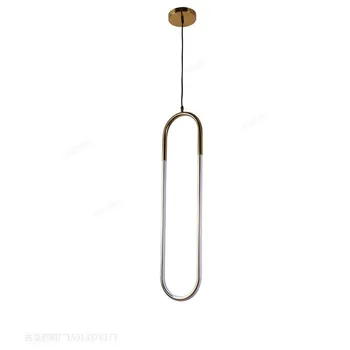 forma Lampă cu LED-uri Moderne Pandantiv de Aur de Lumină pentru dormitor de protecție a Ochilor Lampă de Agățat Restaurant, camera de zi de Decorare