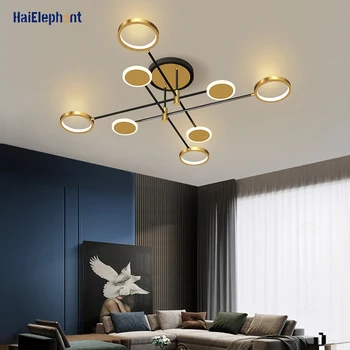 De Aur nou Cadru de Aluminiu Candelabru Lumini Pentru Living Dining Dormitor Modern cu LED-uri Lampă de Interior Deco Corpuri de Iluminat AC90-260V