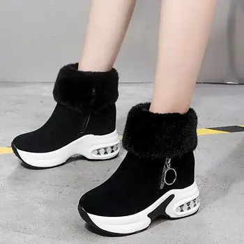 Cizme femei de Iarna Blana Cald Adidasi Platforma Cizme de Zapada pentru Femei Ghete pentru Femei Pantofi Casual Cizme Glezna Botas Mujer
