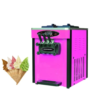 Crema Moale De Gheață Mașină De Cele Mai Populare Trei Arome De Înghețată Cu Precooling Sistemul Masina De Inghetata