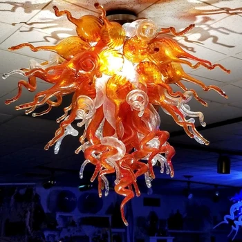 Modern Lampa Candelabru pentru Living Mână cu sufletul la gură de Sticlă, Candelabre de Cristal Becuri cu Led-uri Lumini de 24 de 28 Cm