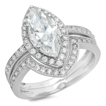 Moda nobilă Platinum de Logodna cu Diamant de Logodna Inel de Mireasă Dragoste Inel cu Diamant de Dimensiuni de 6-10
