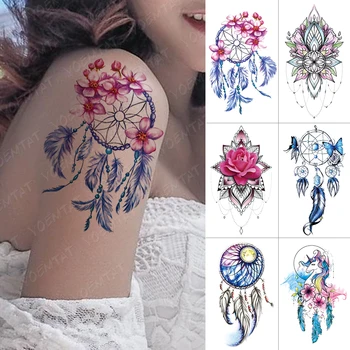Impermeabil Tatuaj Temporar Autocolant Cherry Blossom Unicorn Dreamcatcher Flash Tatuaje Fluture Body Art Brațul False, Tatuaj Femei