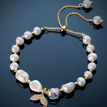 Moda coadă de pește Pearl Brățară Femei Elegante, Reglabile Pearl Brățară Bijuterii pentru Femei Accesorii Cadouri