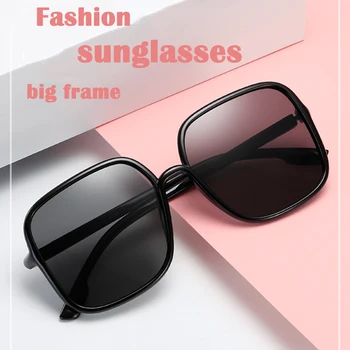 Moda în aer liber Shades ochelari de Soare Ochelari de Soare Barbati Femei Mare Cadru Retro Pătrat Protecția de Conducere Sport Ochelari Negri UV400