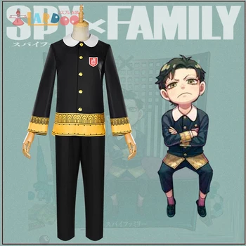 Lardoo Anime Spion X Familiei Damian Desmond Costume Cosplay Syon Școală Uniformă Neagră Anya Coleg Băiat Tinuta