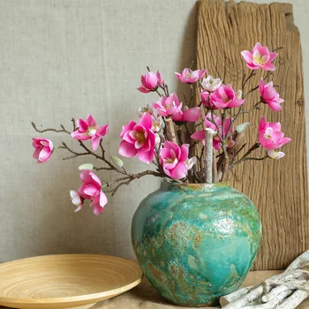 Artificiale INS Magnolia Fals Plante Flori de Nunta Buchet de Mireasa Aranjament DIY Acasă Partid Living Balcon Vaza Decor