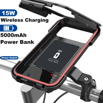 Telefon Mobil rezistent la apa Suport USB de Încărcare 15W Wireless Încărcător de Telefon Mobil Suport Universal Ecran Tactil pentru Biciclete Electrice