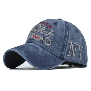Nouă Primăvară pentru Bărbați Șepci de Baseball Pentru Femei Broderie Litera N Y Cap Retro Casual Streetwear Bumbac Casquette Snapback Hat Capac