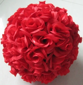 SPR 20cm matase flori artificiale mingea roșie nunti, decor,decorare celebrare floare minge,partidul decor floare minge