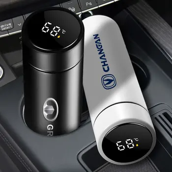 500ML Inteligent de Afișare a Temperaturii Mașină Cana Termos pentru Ford Focus Mondeo Kuga, Fiesta MK7 Escorta Explorer Edge 2 MK2 MK4 Accesorii