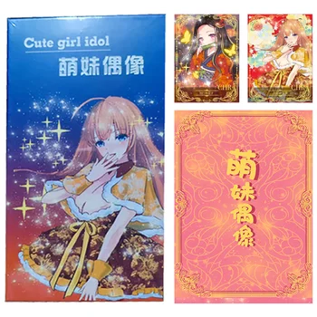 Noua Zeita Carduri Originale Fată Drăguță Idol Anime Cifre Bronzare Flash Carduri de Colectie Familie Jucărie Cadou de Ziua de nastere pentru Copii