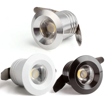 10buc 1W Mini Spot LED Încastrat tip Downlight Alb/Negru/Gri AC85-265V Cabinet de Lumină LED COB Plafon Lumina la fața Locului