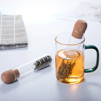 Eprubetă De Sticlă De Ceai Scurgere De Ceai Strecuratoare Ceai, Infuzoare Ceai Creative Filtru Sac De Ceai Artefact De Birou Set De Ceai Accesorii Crește Ceai