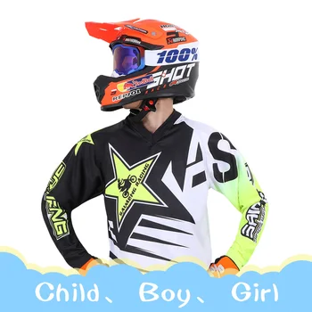 Motocross Jersey munte concurs de biciclete costum copil pentru copii haine băiat copil fata de curse de Motociclete Enduro, DH NOU