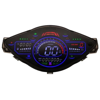 Universal Motocicleta LCD Vitezometru Digital Odemeter Metru Tahometrul Pentru 1,2,4 Cilindri Metru