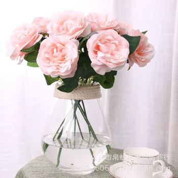 10 Buc/lot Simulare singură ramură de trandafir flori de mătase artificială a crescut coroană de flori false de decor acasă birou nunta fondul elemente de recuzită