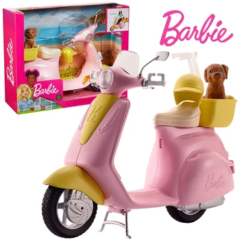 În Stoc Barbie Roz Motocicleta Câine De Companie Autentic Fata De Jucărie Barbie, Roz Măgar, Motocicleta De Fata Canta O Familie Jucării
