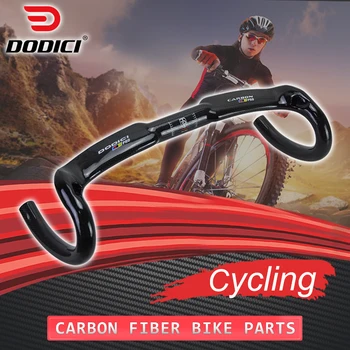 DODICI Pro 3k Luciu plin Fibra de Carbon Drum Bicicleta Ghidon Autostrada ghidon de Carbon drum Ghidon Bicicleta Părți 400/420/440
