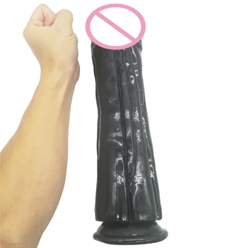 32*7,8 Cm Super Mult Imens Vibrator Ventuza Realist Penis Pula Mare Jucarii Sexuale Femeia Uriașă Moale Anal Plug Vibrator Cal Penis Artificial