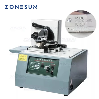 ZONESUN Automată Pad de Cerneală de Imprimare Mașină Electrică de Producție Data de Codificare Mașină de Plastic Cutie de Lapte Flacon de Sticlă Pad Printer