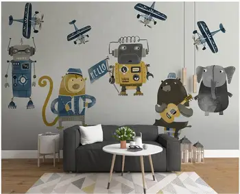 Tapet personalizat 3d pictura murala de perete pe perete Modern robot desene animate camera copiilor decor acasă fotografie tapet pentru pereți 3 d