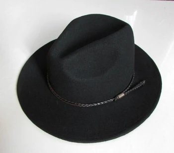 Noi Lână 100% rezistent la apa Fedoras Pălărie pentru Bărbați-Rid gratuit Ecvestru Pălărie Margine Largă Cavaler Cowboy Lână Capac Pălărie Domn B-8121