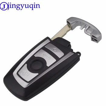 jingyuqin 4 Buton Inteligent de la Distanță Cheie Cazul Shell Pentru BMW 5 Seria 7 cu Lama de Urgență Intrare fără cheie Fob Auto-Styling Alarma Capac