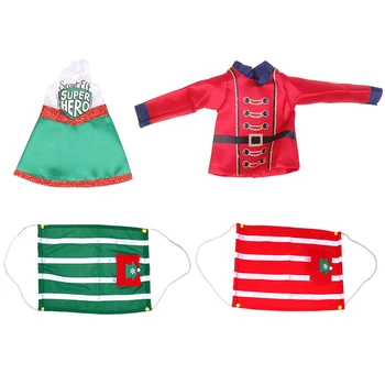 Mini Crăciun Raft Elf Papusa Haine Agățat Scaun Copil Elf Haine Costum De Crăciun