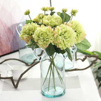 1 buc 2 Capete de Mătase Dalii cu Flori Artificiale Vii rămâne Adevărat Fals Flori pentru Petrecerea de Nunta DIY Home Garden Decor Floral