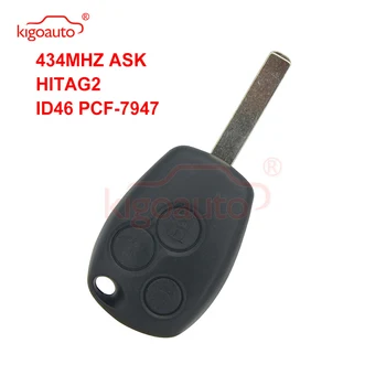 Kigoauto cheie de la Distanță 3 buton VA6 PCF7947 433mhz CERE hitag2 ID46 PCF7947 pentru Renault Clio Kangoo, Modus Master Twingo