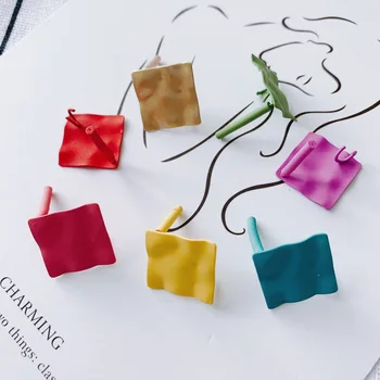 10buc Pătrat Cercel Setări Colorat Cercei Conectori Baza Cercei Cercei Cârlig pentru Bijuterii DIY Face Constatări