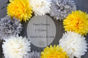 Decor petrecere de 8 Inch (20 cm) DecorativeTissue Flori de Hârtie Bile Pom Poms pentru Petrecerea de Nunta de Suveniruri, 50 Buc /Lot